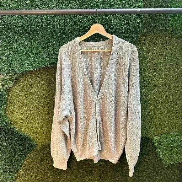Vintage Other - Vintage Arnold Palmer Textured  Cardigan Sweater Size XL